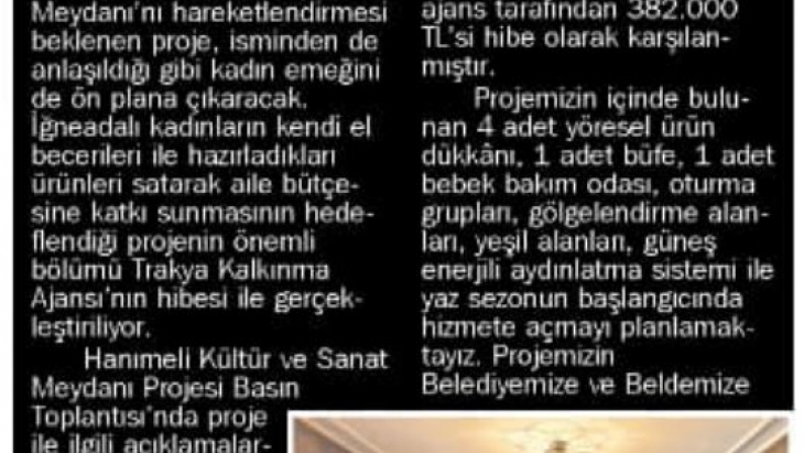 Hanımeli Kültür ve Sanat Meydanı Projesi Yerel Basın