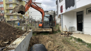 YAĞMUR SUYU HATTI ÇALIŞMALARINI TAMAMLADIK.